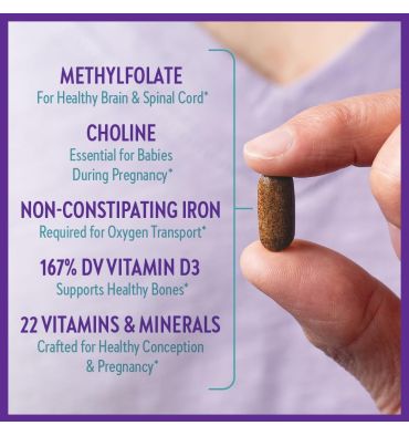 Mutlivitamínico Prenatal, máxima absorción, uno diario. 3 opc