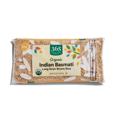 Organic Indian Basmati Long Grain Brown Rice. 908 gr