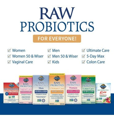 Probióticos Raw Cuidado Vaginal y Urinario, 50 billones. 30 vcaps