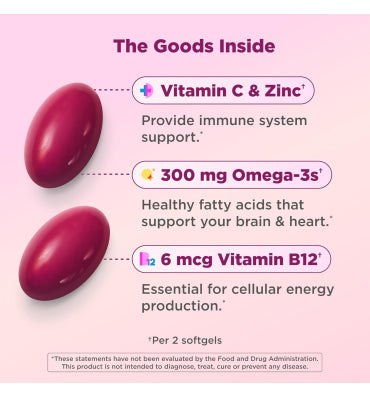 OLLY, Woman´s Multivitamínico y Omegas Ultra. 60 softgel