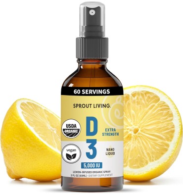 Vitamina D3 (5,000 iu) líquida sabor limón. 60 ml.