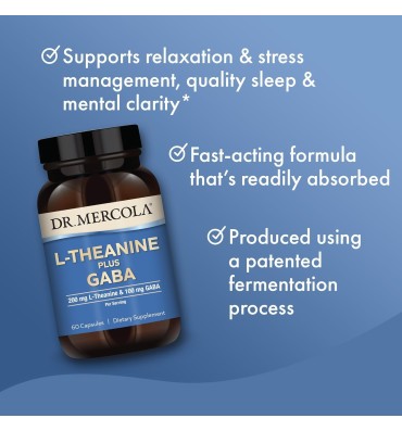 L-Theanine Plus (200 mg) y GABA (100 mg). 2 opc