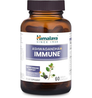 Himalaya, Ashwagandha soporte Inmune, Zinc y Vitamina C. 60 Vcaps