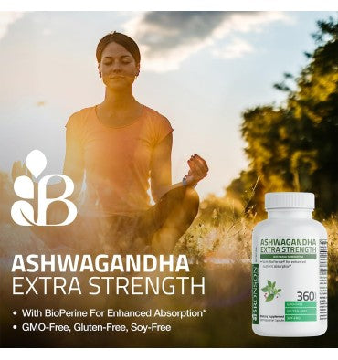 Bronson, Ashwagandha Extra Fuerte. 4 tamaños