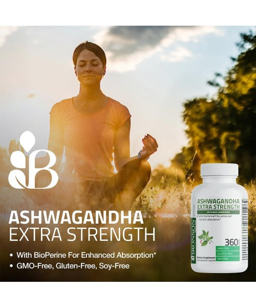 Bronson, Ashwagandha Extra Fuerte. 90, 120, 250 y 360 Vcaps