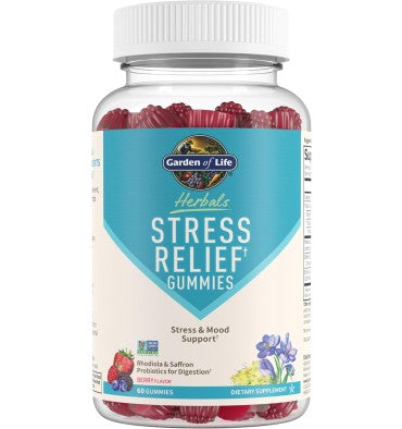 Gomitas para el Estrés con Rhodiola y Saffron sabor Berries. 60 gomitas