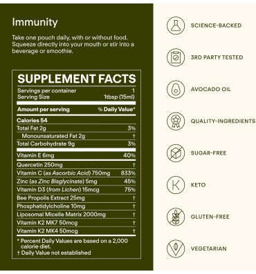 Immunity 6 in 1 Liposomal Vitamin C. 30 pack