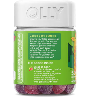 Olly, Gomitas de Fibra para Niños, sabor berries. 50 gomitas