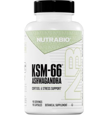 Nutrabio, Ashwagandha KSM 66 600 mg. 2 tamaños