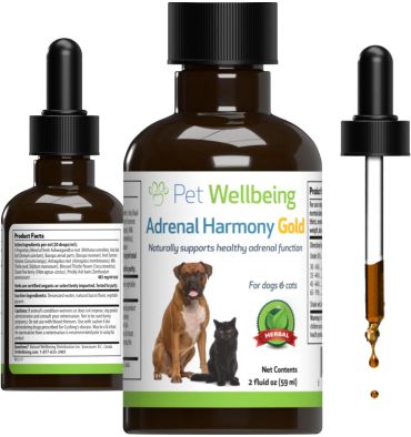Soporte Adrenal Gold para Perros y Gatos con Cushing. 59 ml.