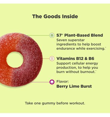 Pre Game Energetizante sabor Blackberrie, 25 gomitas