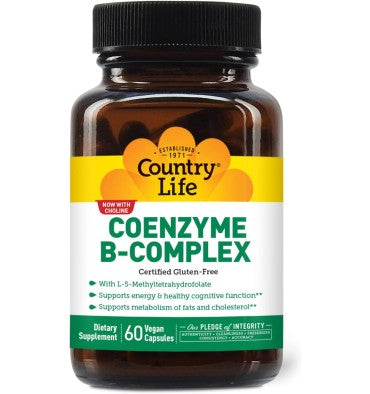 Coenzyma Complejo Vitamina B. 30, 60 y 120 tabs