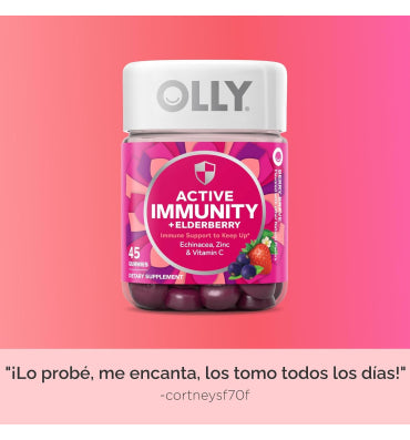 OLLY, Active Immunity y Elderberry, sabor berries. 45 gomitas