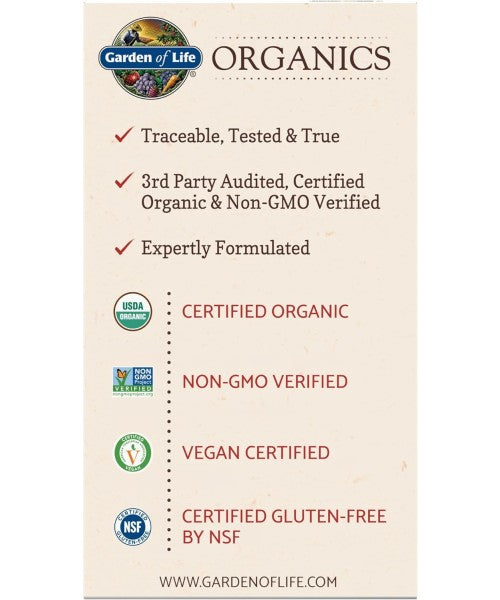 Garden of Life Organics, Ashwagandha. 60 Vtabs