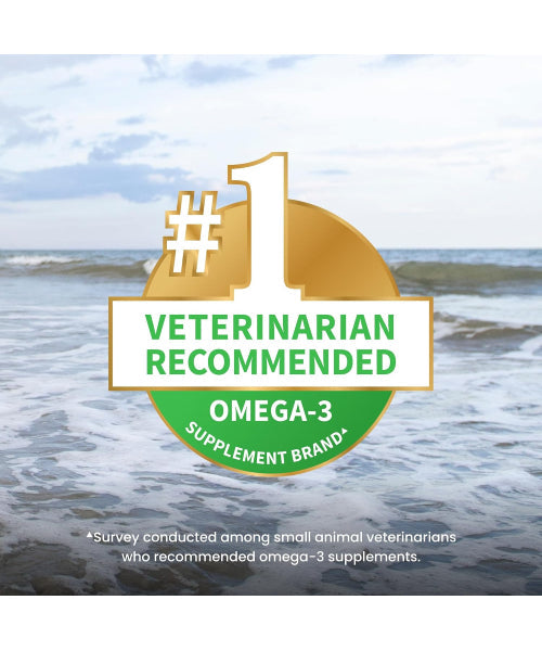 Nutramax, Welactin Daily Omega-3, EPA + DHA + betaglucanos para perros, 60 masticables blandos