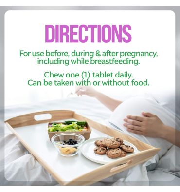 Probióticos Prenatal apoyo para Bebe y Mamá. 30 tabs masticables