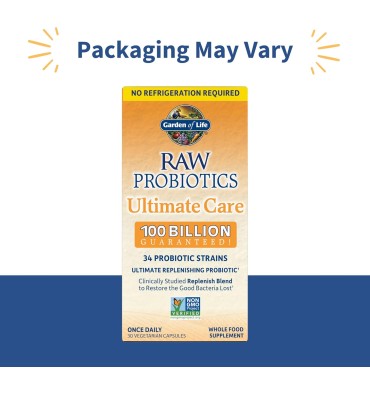 Probióticos Raw Cuidado Intensivo, 100 billiones. 30 Vcaps