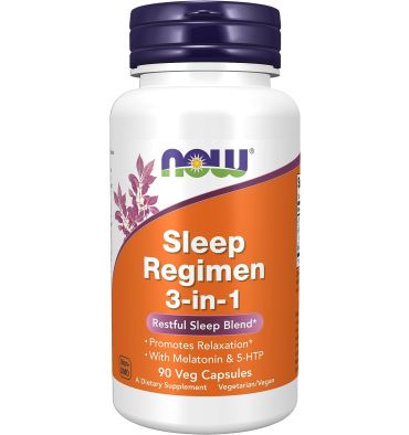 Sleep Regimen 3 en 1. Melatonina, 5 HTP y L-Teamina. 90 vcaps