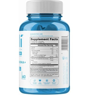Goli, Ashwagandha KSM-66 sin Azúcar, L Theanina y Maca. 60 Gummies