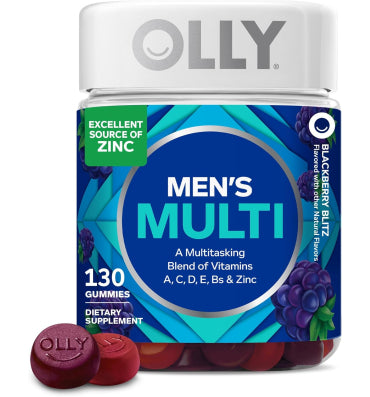 Multivitamínico para Hombre, sabor Blackberry Blitz. 130 gomitas.