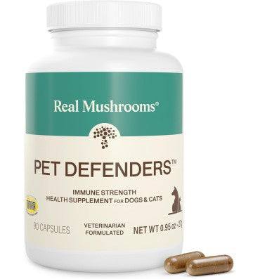 "Pet Defenders Immune"; 5 Defenders, Mezcla de Hongos. 90 caps