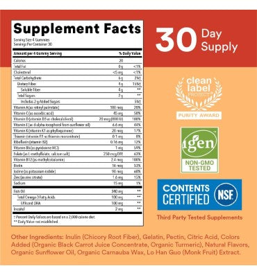 Multivitamínico para Niños. 120 gomitas.