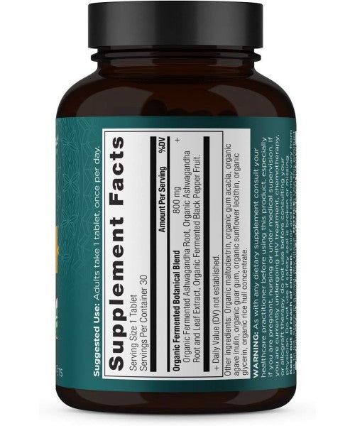 Ancient Nutrition, Ashwagandha Orgánica. 30 tabletas