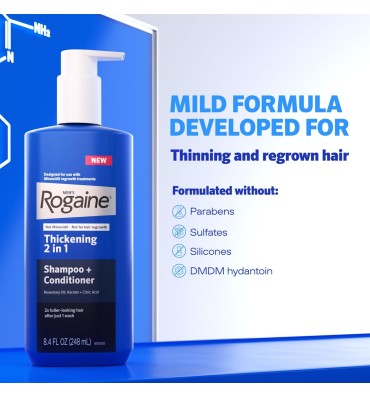 Shampú y Acondicionador para Hombre engruesante de Cabello. 248 ml