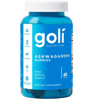 Goli, Ashwagandha KSM-66 y Vitamina D3. 60 Gummies