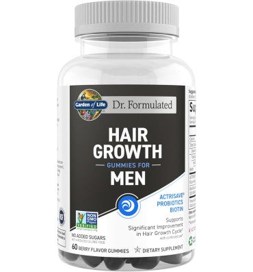 Men's Hair Growth Gummies with Biotin & Extracts sabor Berries. 60 gomitas