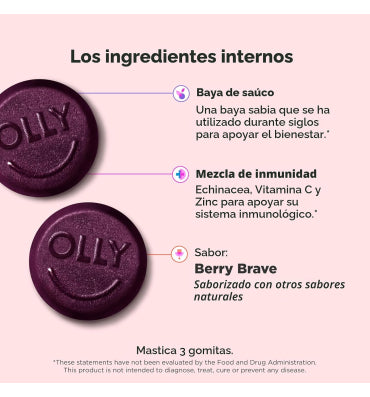 OLLY, Active Immunity y Elderberry, sabor berries. 45 gomitas