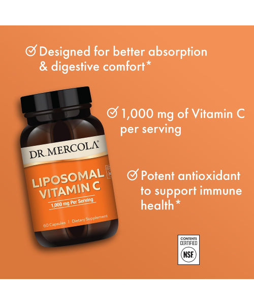 Dr. Mercola, Liposomal VItamin C 1000 mg. 60 caps