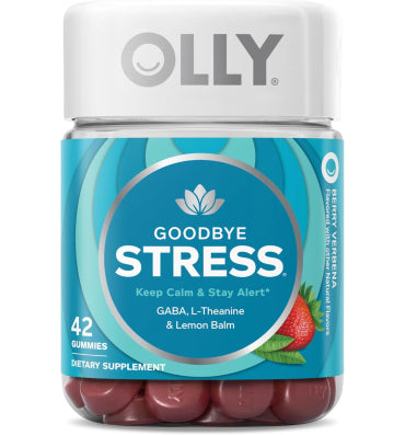 OLLY, Goodbye Stress, soporte Equilibrio Emocional Diario, sabor Fresa. 42, 60 y 74 gomitas
