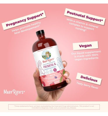 Multivitamínico Líquido Prenatal y Postnatal sabor Berry. 946 ml.