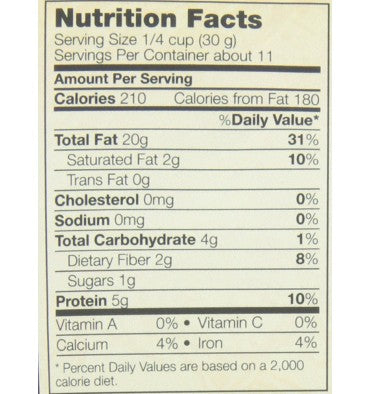 Nueces crudas Orgánicas sin Sal. 340 gr.