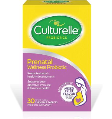 Probióticos Prenatal apoyo para Bebe y Mamá. 30 tabs masticables