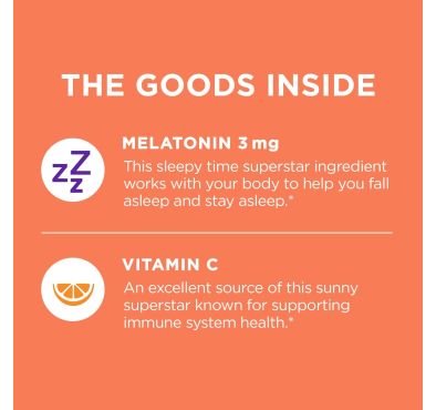 Immunity Sleep, Disuelve rápido 3 mg Melatonina, sabor Cítrico. 30 unidades