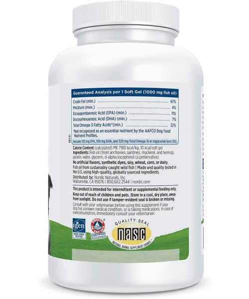 Nordic Naturals, Omega 3 para Perros. 90, 120 y 180 softgels.