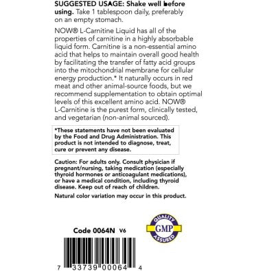 L Carnitina líquida 3000 mg, sabor Cítricos, 473 ml.