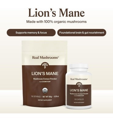 "Cognition"; Extracto de Hongo Lion`s Mane Orgánico. 2 opc