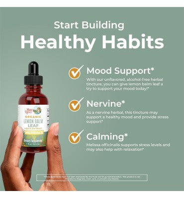 MaryRuth Organics Extracto líquido de Hoja de Lemon Balm 30 ml.