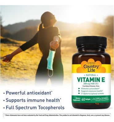 Vitamina E, 400 IU, 60 Softgels