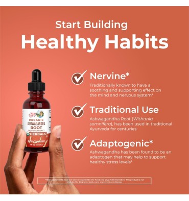 MaryRuth's, Extracto de Raíz de Ashwagandha orgánico, sin alcohol. 30 ml.