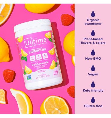 Electrolitos Veganos Sin Azúcar, Sin Calorías, Pink Lemonade