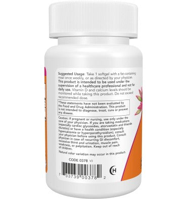 Vitamina D3 (50,000 IU) Máxima Potencia. 50 caps