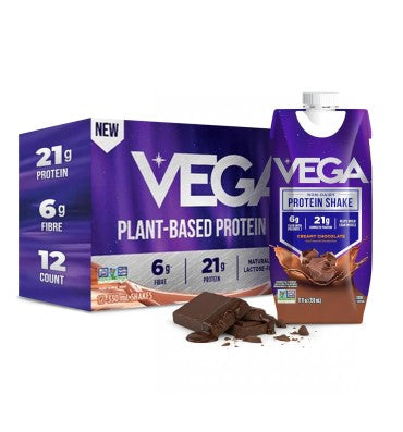 Proteína Vegana To-Go Creamy Chocolate (21 gr) libre de lactosa 330 ml. 12 pack