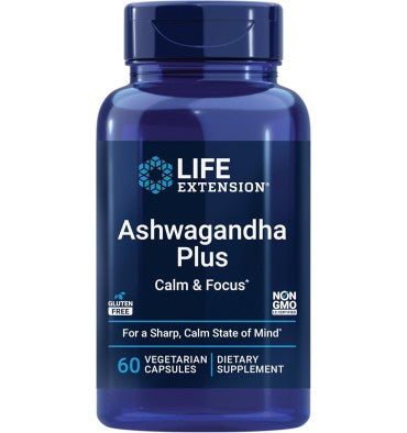 Life Extension, Ashwagandha Plus. 60 Vcaps