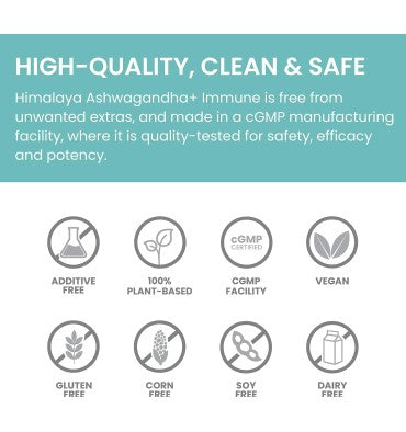 Himalaya, Ashwagandha soporte Inmune, Zinc y Vitamina C. 60 Vcaps