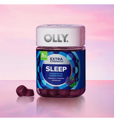 OLLY, Extra Strength Sleep, soporte descanso nocturno 5, sabor Zarzamora. 50, 70 y 90 gomitas