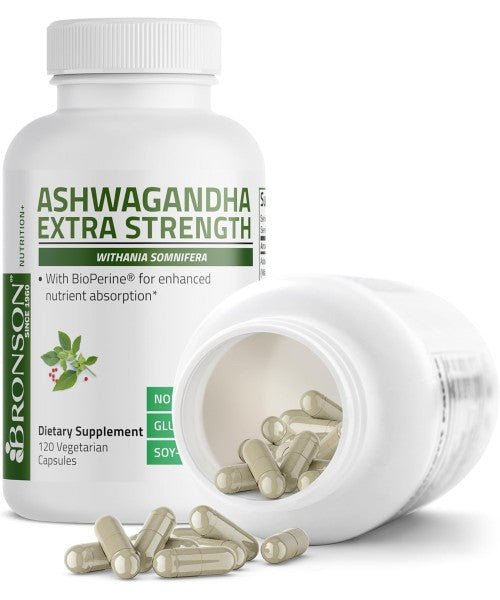 Bronson, Ashwagandha Extra Fuerte. 90, 120, 250 y 360 Vcaps